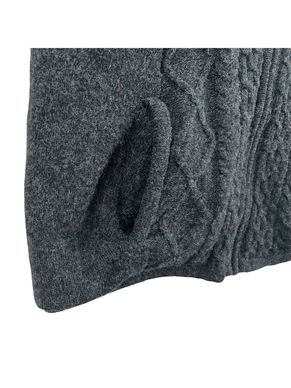 Carraig Donn Ireland Chunky Cable Knit Full Zip Sweater Vest Men's Large